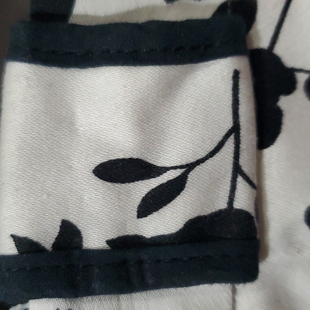 Vintage Jessica White & Black Floral Pannelled ruffle tulip hem skirt size 4 - Picture 5 of 6